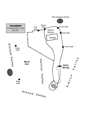 Jerusalem Walls  433 BC - Nehemiah's Day