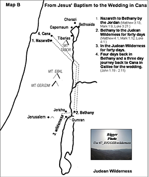 Jesus' Baptism to the wedding in Cana