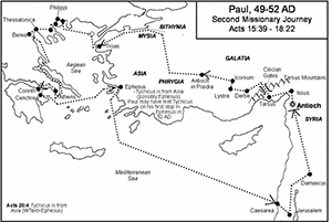 Tychicus joins Paul at Ephesus